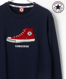 LAZAR(ラザル)/【Lazar】CONVERSE/コンバース サガラシューズ刺繍クルーネックスウェット/ネイビー