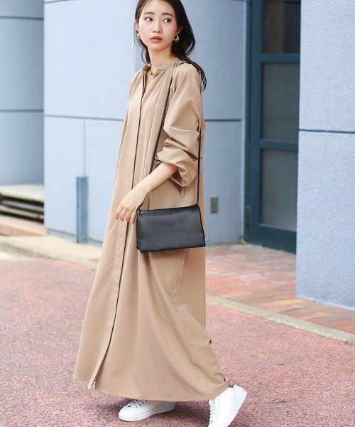 セール とろみロングコート風ワンピース ブージュルード Bou Jeloud Magaseek