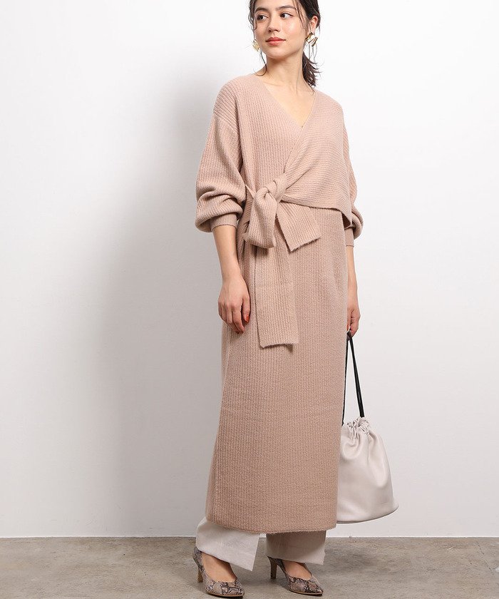 セール カシュクールニットワンピース ロペ マドモアゼル Rope Mademoiselle Magaseek