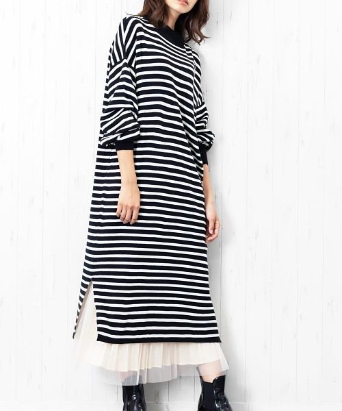 レディース ニットワンピース ハイネック ロング丈 ミリアンデニ Mili An Deni Magaseek