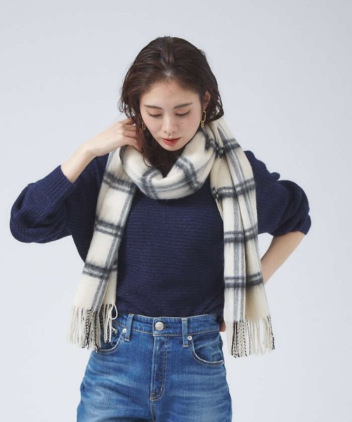 ウールブロックチェックストール レディースファッション 阪急百貨店公式通販 Hankyu Fashion