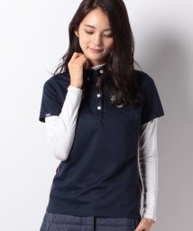 FILA GOLF(フィラゴルフ（レディース）)/ハンソデポロシャツ/ネイビー