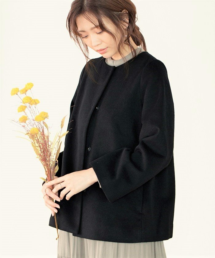 セール Magaseek Dfashion別注 バックデザインノーカラーコート ナノ ユニバース Nano Universe Magaseek