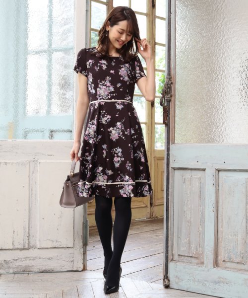 セール レッセ パッセ Laisse Passe 水彩フラワーフレアーop Magaseek