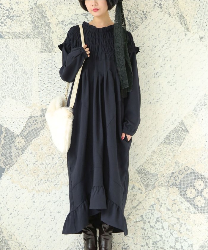 Somari贅沢シャーリングデザインワンピース オシャレウォーカー Osharewalker Magaseek