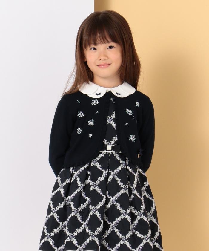 ひなちゃん着用 110 140cm プチフラワー刺繍 カーディガン 組曲kids Kumikyoku Kids Magaseek