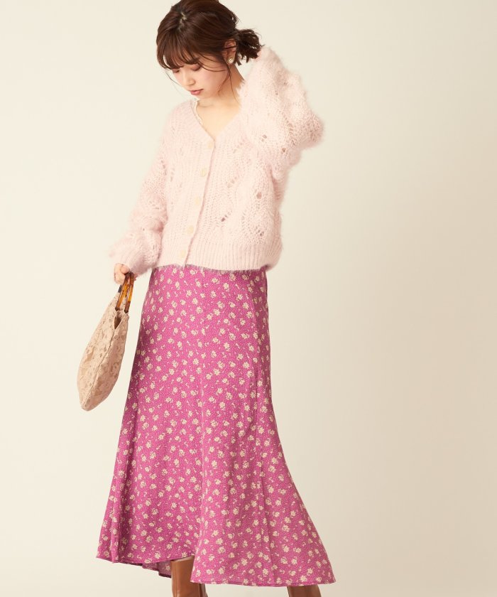 セール Off Natural Couture ドット花柄マーメイドスカート ナイスクラップ アウトレット Nice Claup Outlet Magaseek