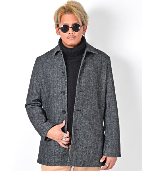 セール ラグスタイル Luxstyle ウールステンカラーコート ステンカラーコート メンズ コート ウール Bitter ビター系 冬 Magaseek