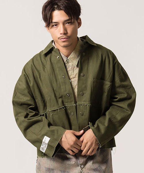 Cavaria キャバリア ショート丈カットオフデニムジャケット キャバリア Cavaria Magaseek