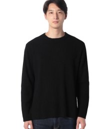 BENETTON (mens)(ベネトン（メンズ）)/ボックスシルエットリブニット・セーター/ブラック