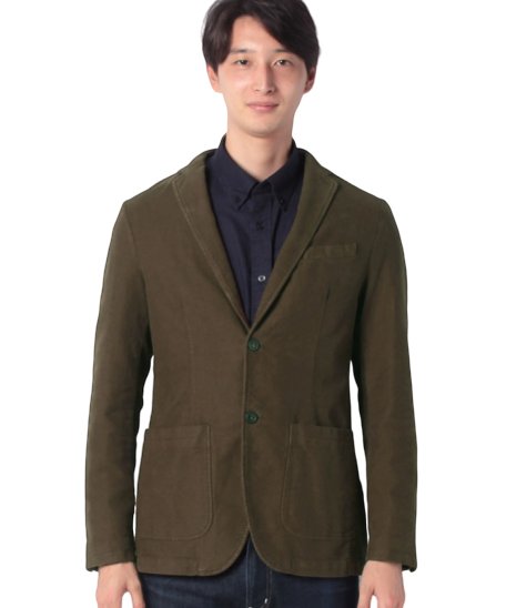 BENETTON (mens)(ベネトン（メンズ）)/モールスキンコットンジャケット/カーキ