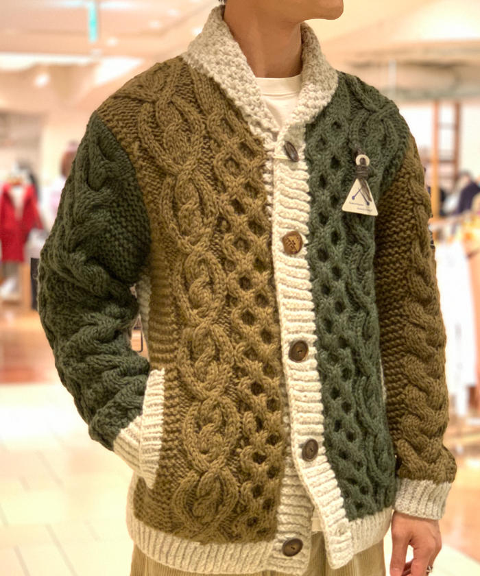 GLOSTER(GLOSTER) |【HIMALAYAN CLIMBER'S HAND－KNIT】配色 ショール ...