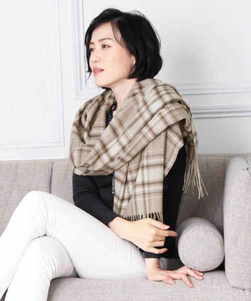 [Filomo]アラシャンカシミヤ100％大判マフラーストール 