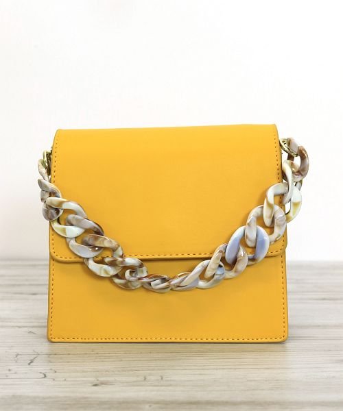 2way スクエアフラップビッグチェーンミニショルダーバッグ ハンドバッグ ニノン Ninon Magaseek