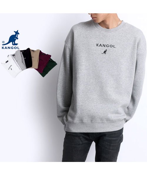 MARUKAWA(マルカワ)/【KANGOL】カンゴール ビッグシルエット ミニロゴ刺繍 裏起毛 トレーナー/ミディアムグレー