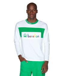 BENETTON (mens)(ベネトン（メンズ）)/レインボーカラーロゴ長袖Tシャツ・カットソー/ホワイト