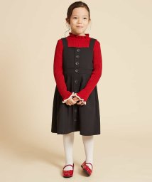 a.v.v(KID'S)(アー・ヴェ・ヴェキッズ)/[100－130]フロントボタンジャンパースカート[WEB限定サイズ]/ブラック