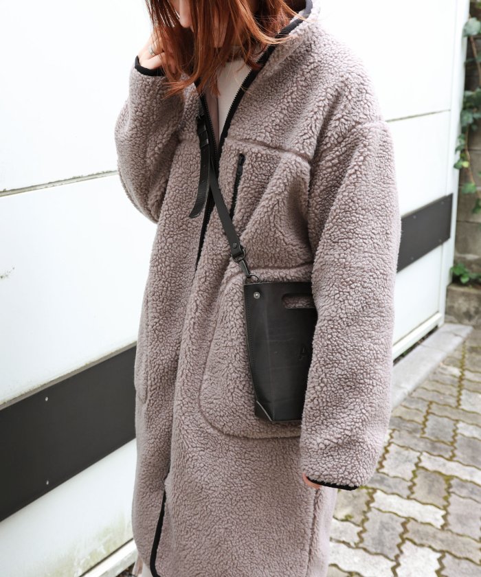 セール ボアロングコート ジャケット 502753104 アンドミー And Me