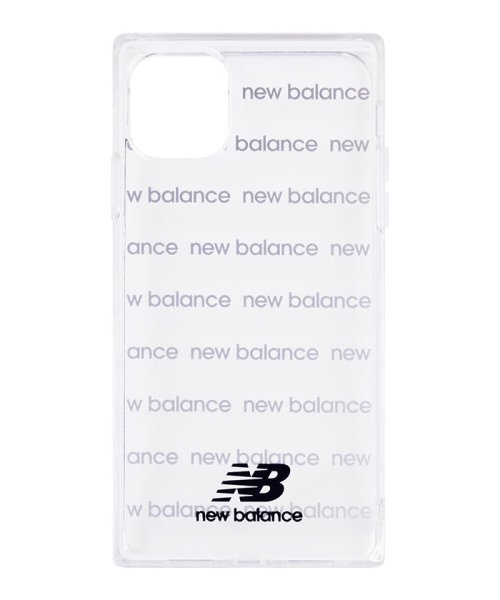 new balance(ニューバランス)/iphone11 ケース ニューバランス New Balance スクエア型 TPUクリアケース ロゴボーダー ブラック iPhone11 iPhoneXR/ブラック