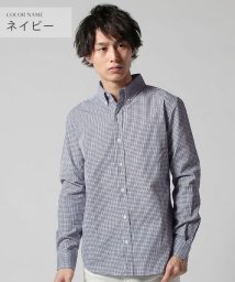 THE CASUAL(ザ　カジュアル)/(バイヤーズセレクト) Buyer's Select 日本製形態安定加工チェックシャツ/ネイビー