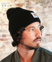 THE CASUAL(ザ　カジュアル)/(カーハート)carhartt ニットワッチキャップ/ブラック