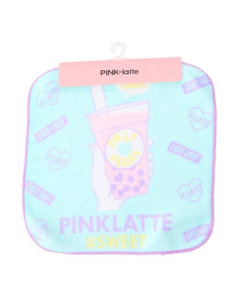 PINK-latte(ピンク　ラテ)/ロゴプリント入りミニタオル/ライトグリーン（021）