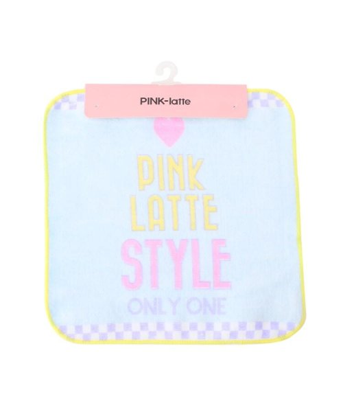 PINK-latte(ピンク　ラテ)/ロゴプリント入りミニタオル/ライトブルー（091）