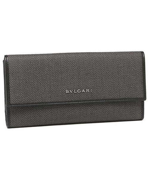 BVLGARI(ブルガリ)/BVLGARI ブルガリ 32589 WEEKEND ウィークエンド 長財布 ブラック/シルバー/ブラック