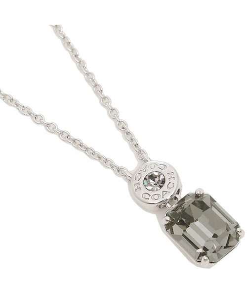 コーチ ネックレス アクセサリー アウトレット Coach F Svbk Emerald Cut Crystal レディース ペンダント Black コーチ Coach Magaseek