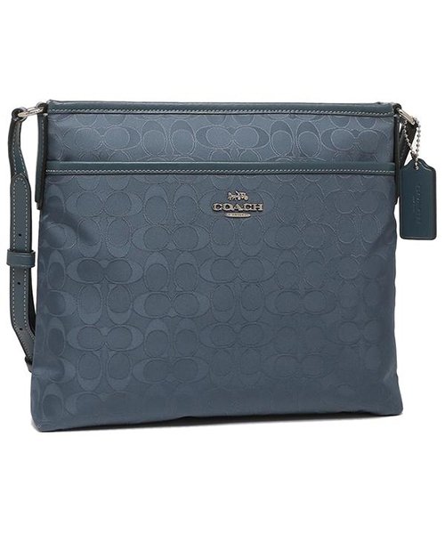 コーチ バッグ アウトレット Coach F Svbl ファイルクロスボディ シグネチャー ナイロン レディース ショルダーバッグ ブルー 青 コーチ Coach Magaseek