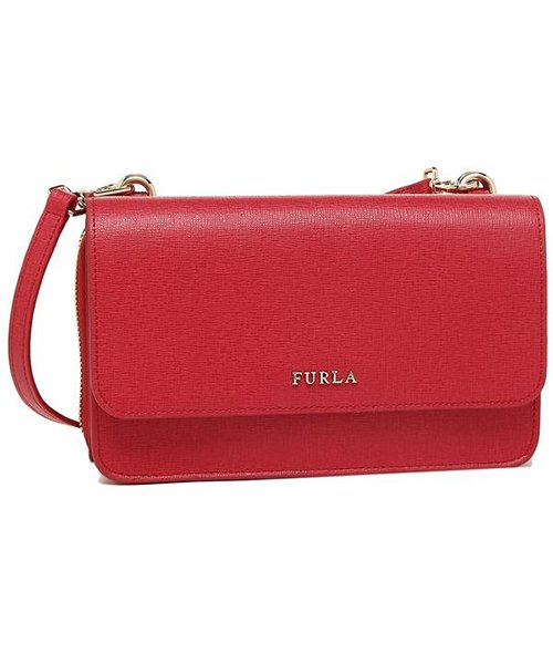 FURLA(フルラ)/フルラ バッグ FURLA 871732 EL40 RUB RIVA L CROSSBODY POUCH SAFFIANO 長財布ポシェット レディース ショル/レッド