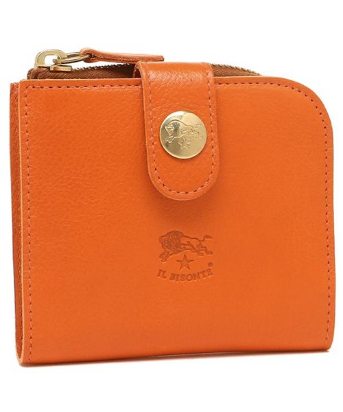 イルビゾンテ 財布 Il Bisonte C00p 166 メンズ レディース 二つ折り財布 無地 Orange イルビゾンテ Il Bisonte Magaseek