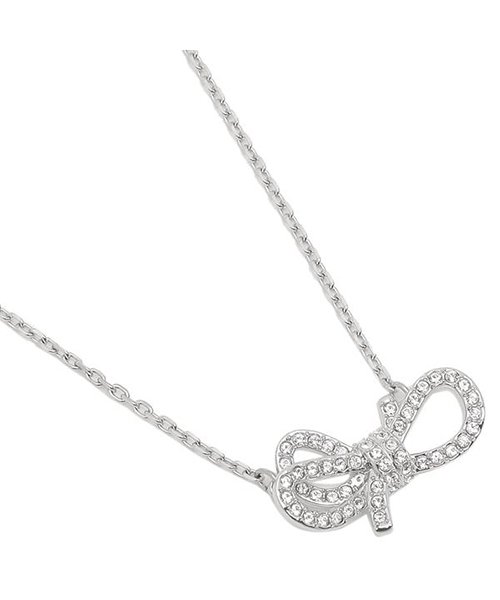 セール スワロフスキー ネックレス アクセサリー Swarovski Lifelong Bow レディース ペンダント シルバー クリア スワロフスキー Swarovski Magaseek