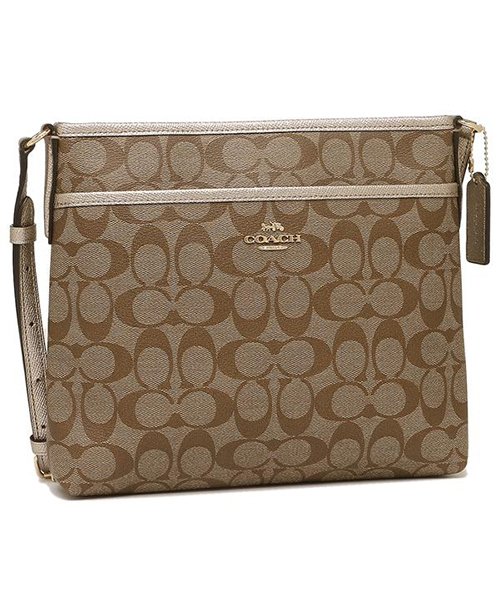 COACH(コーチ)/コーチ バッグ アウトレット COACH F39757 IMCA9 ファイル クロスボディ シグネチャーキャンバス レディース ショルダーバッグ/カーキ