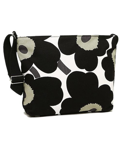 セール マリメッコ バッグ Marimekko 030 Unikko Osma ショルダーバッグ Black White マリメッコ Marimekko Magaseek