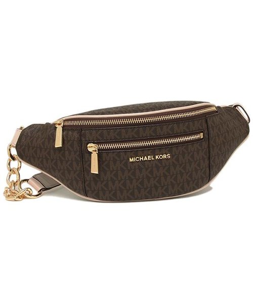 MICHAEL KORS(マイケルコース)/マイケルコース ウエストバッグ レディース MICHAEL KORS 30S9GOXN6B 266 ブラウン ピンク/ブラウン×ピンク