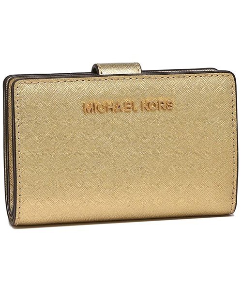 MICHAEL KORS(マイケルコース)/マイケルコース 折財布 アウトレット レディース MICHAEL KORS 35F7MTVF2M PALEGOLD ゴールド/ゴールド