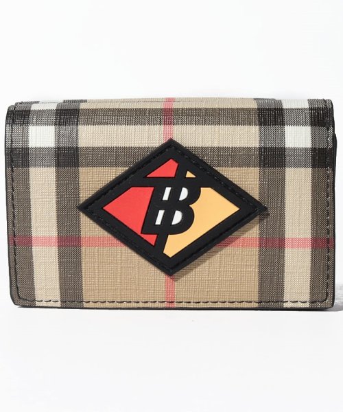 BURBERRY(バーバリー)/【Burberry】Small Logo Graphic Vintage Check Folding Wallet/ベージュ