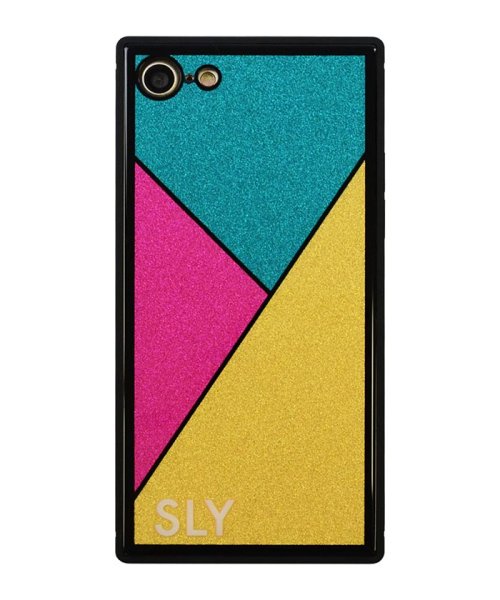 SLY(スライ)/iphone se3 ケース スライ SLY ラメ背面ガラスケース GOLD iphonese2 ケース iphone8/ゴールド