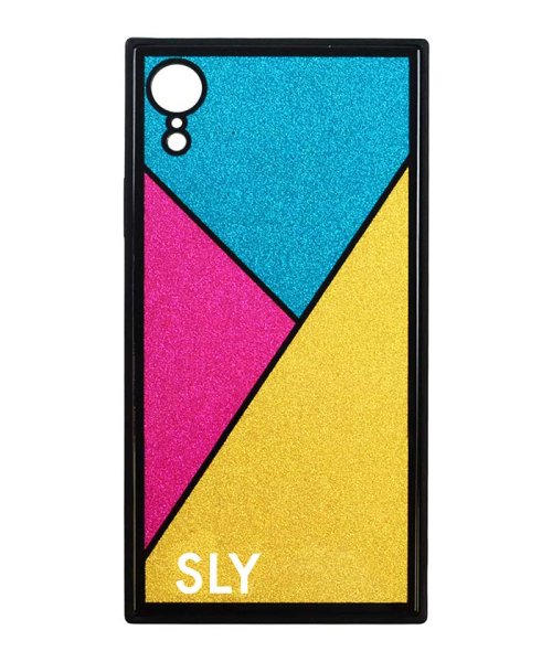 SLY(スライ)/iphoneケース スマホケース スライ SLY ラメガラス GOLD iPhoneXR iphonexr 背面ケース/ゴールド