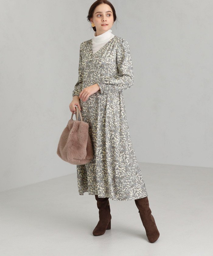 セール Ffc ペイズリー エンパイア ワンピース グリーンレーベルリラクシング Green Label Relaxing Magaseek