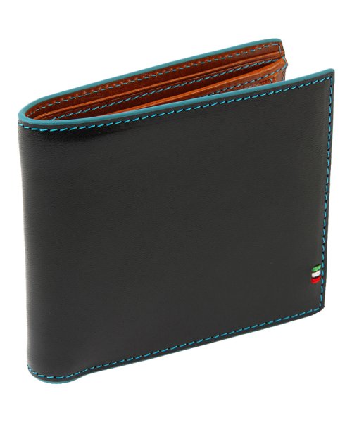 ADC(ＡＤＣ)/GORBE イタリアンレザーカラーエッジスマート二つ折り財布/ブラック