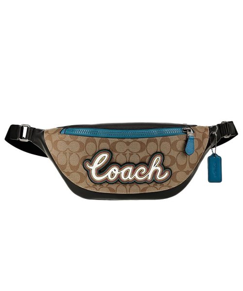 COACH(コーチ)/COACH メンズ F76795 ウェストバッグ/ブルー×マルチ