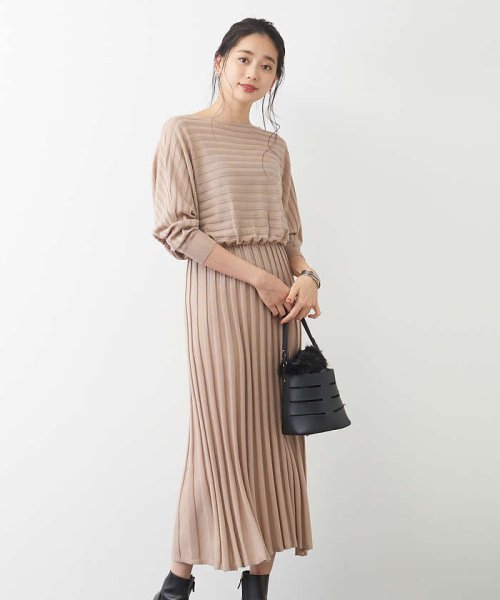 セール ワイドリブニットワンピース ルージュヴィフラクレ Rouge Vif La Cle Magaseek