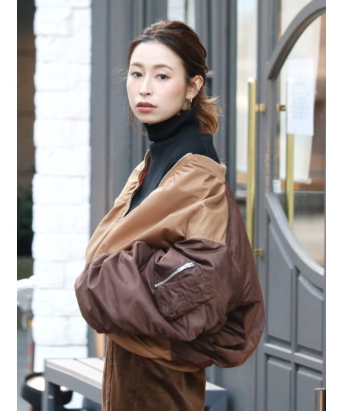 セール バイカラーボリュームデザインma 1 502726897 アン