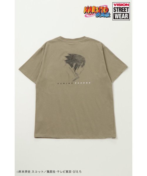 VENCE　EXCHANGE(ヴァンス　エクスチェンジ)/VISION×NARUTO サスケ柄Tシャツ/ベージュ