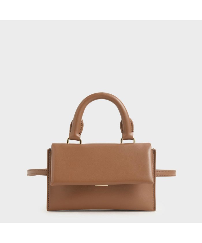 セール レクタングラー ベルトバッグ Rectangular Belt Bag Brown チャールズ アンド キース Charles Keith Magaseek