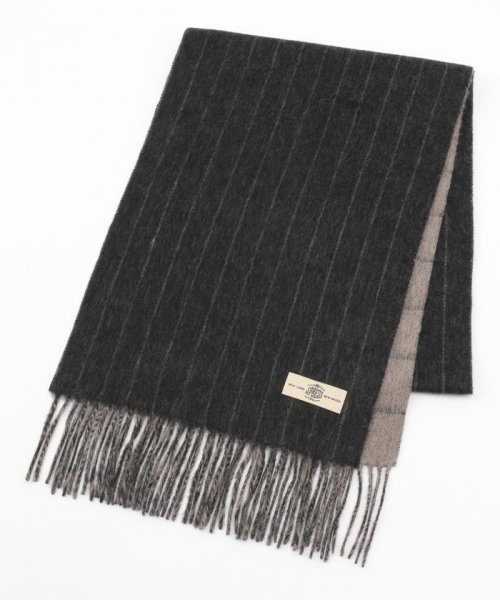 カシミヤ リバーシブルマフラー ストライプチェック メンズファッション 阪急百貨店公式通販 阪急 Men S Online Store