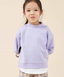 a.v.v(KID'S)(アー・ヴェ・ヴェキッズ)/[100－130]ワッフルレイヤードハイネックトレーナー[WEB限定サイズ]/ラベンダー