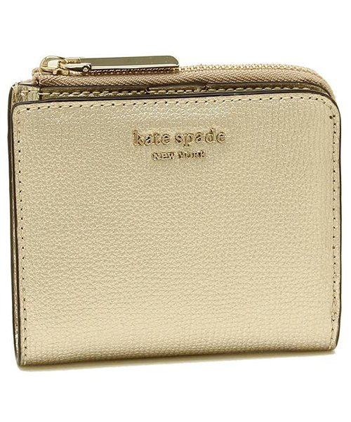 kate spade new york(ケイトスペードニューヨーク)/ケイトスペード 財布 KATE SPADE PWRU7250 SMALL BIFOLD WALLET SYLVIA レディース 二つ折り財布 無地/GOLD